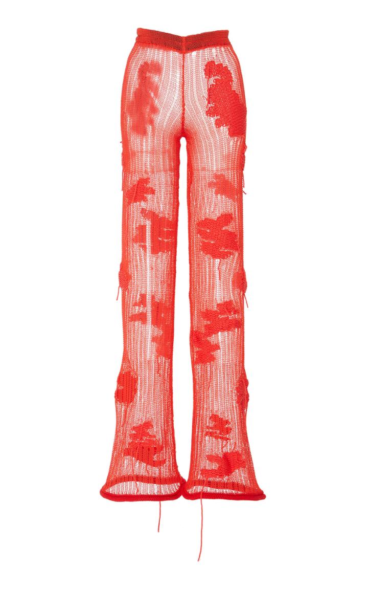 Acne Studios Koona Flower Net Trousers