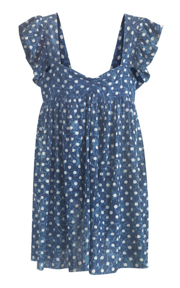 Moda Operandi Alix Of Bohemia Bluebell Ruffled Printed Cotton Mini Dress