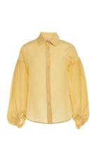 Moda Operandi Le Sirenuse Positano Bubble Gum Tiger Cotton-silk Shirt Size: 42