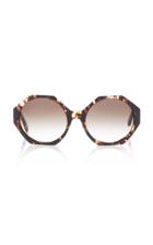 Kate Young Ruby Octagon-frame Marbled Acetate Sunglasses