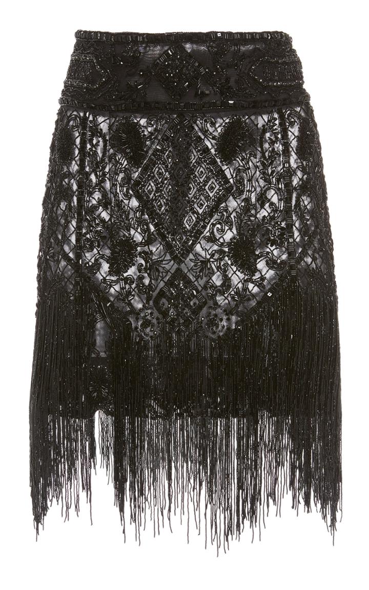 Dundas Tulle Skirt With Beaded Fringe
