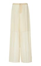 Moda Operandi Eron Jade Sheer High-rise Wide-leg Pants Size: 32