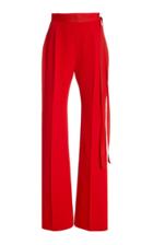 Moda Operandi Unttld David Belted Crepe High-rise Bootcut Trousers