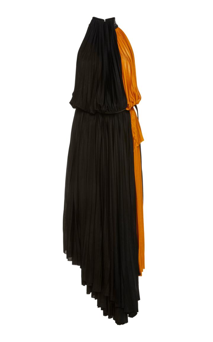 Proenza Schouler Pleated Two-tone Jersey Gown