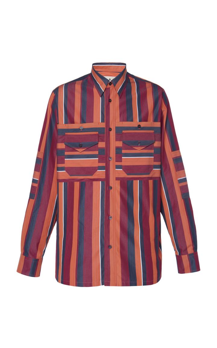 Marni Stripe Double Front Pocket Shirt