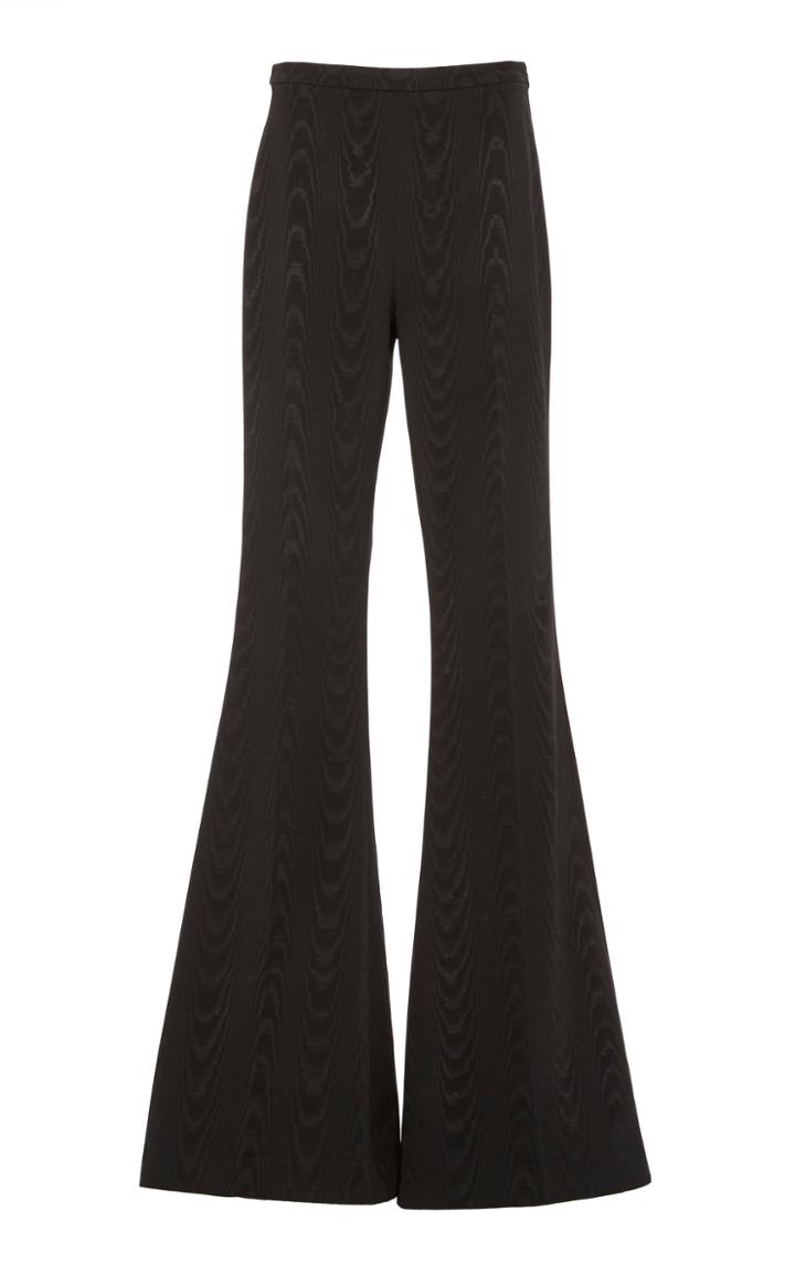 Christian Siriano Silk-blend Moire Flared Pants