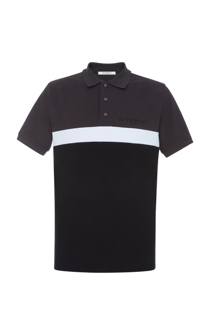 Givenchy Striped Printed Cotton-piqu Polo Shirt