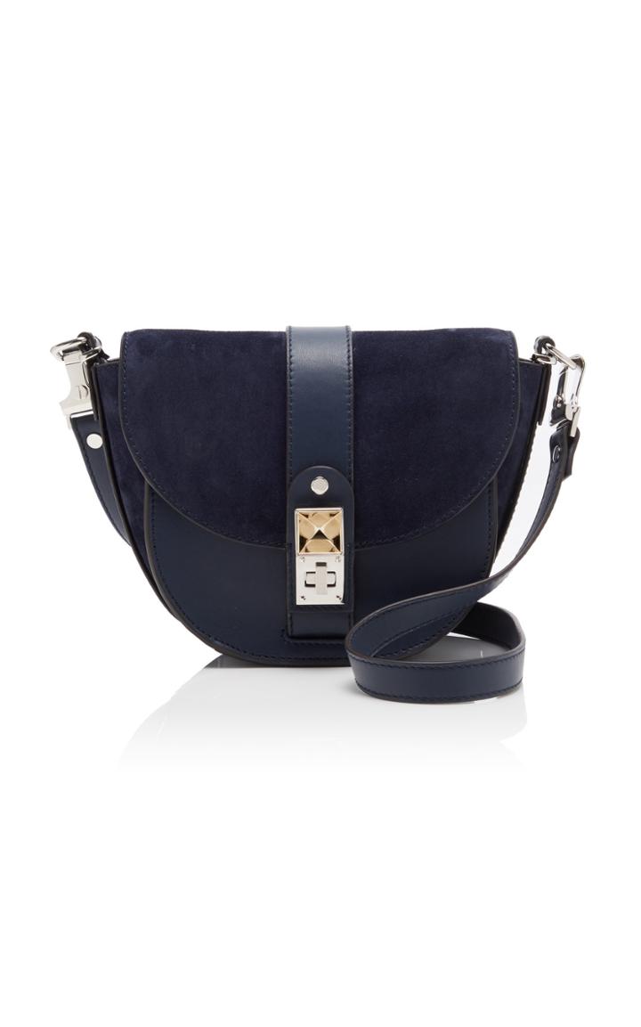 Proenza Schouler Ps11 Suede-paneled Leather Saddle Bag