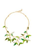 Gripoix Bamboo Short 24k Gold-plated Brass And Poured Glass Necklace