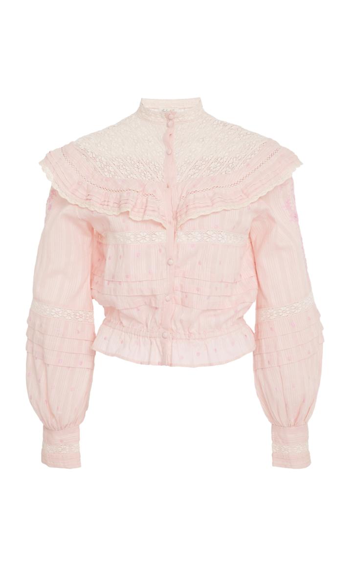 Loveshackfancy Austen Lace Ruffle Top