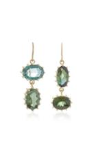 Lfrank Double Green Tourmaline Drop Earrings