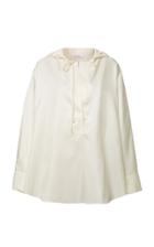 Dorothee Schumacher Innovative Volumes Hooded Satin Top