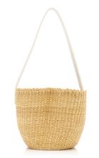 Ins Bressand Three Pinches Leather-trimmed Straw Tote