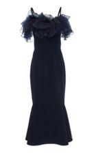 Marchesa Off-the-shoulder Crepe Cocktail Dress