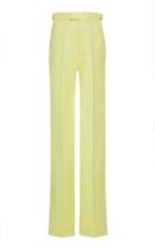 Attico High-rise Cotton-blend Boot-leg Trousers