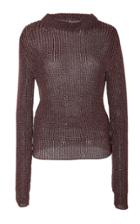 Oday Shakar Metallic Lurex Knit Sweater
