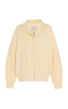 Moda Operandi Low Classic Shirring Nylon Blend Neck Jacket Size: S