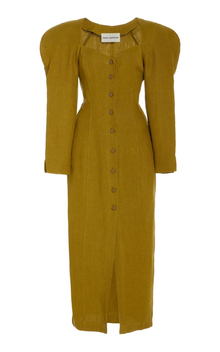 Moda Operandi Mara Hoffman Janelle Puffed-sleeve Hemp Dress