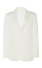 White Story Masquerade Cotton Blazer