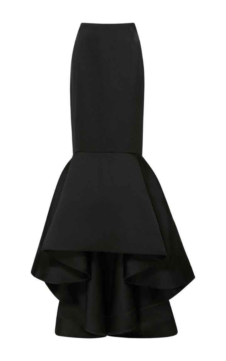 Elizabeth Kennedy Scuba Satin Mermaid Skirt With Train