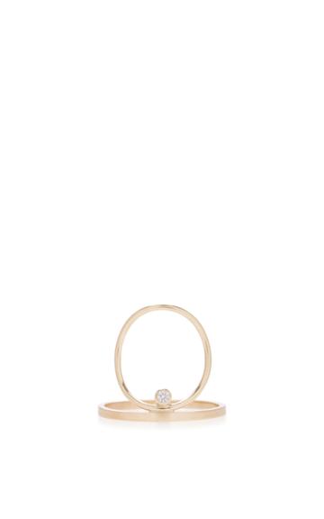 White/space Carlo 14k Gold Diamond Ring