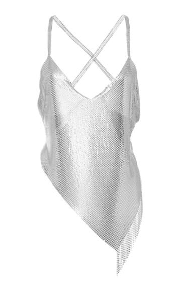 Fannie Schiavoni Fringe Mesh Top