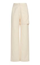 Matriel Tie Wool Straight Pants