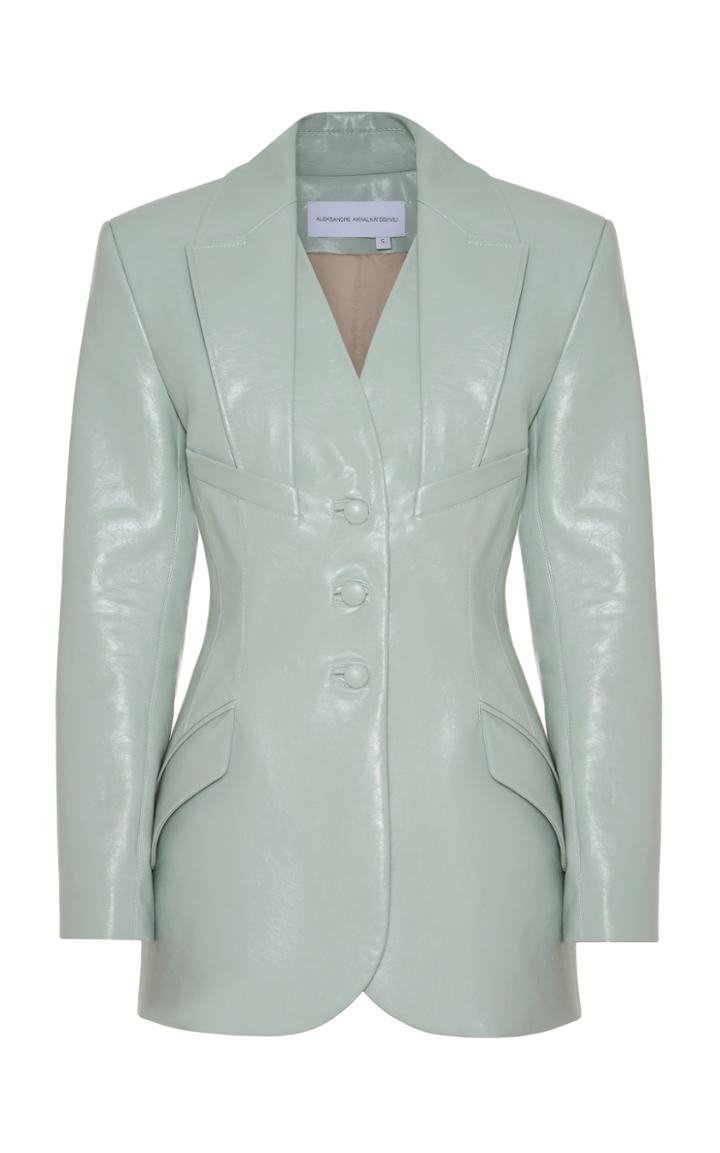 Moda Operandi Aleksandre Akhalkatsishvili Vegan Leather Blazer