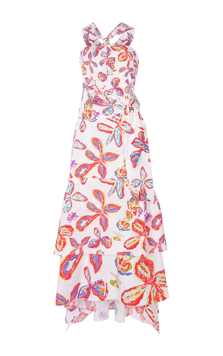 Peter Pilotto Printed Cotton Halter Dress