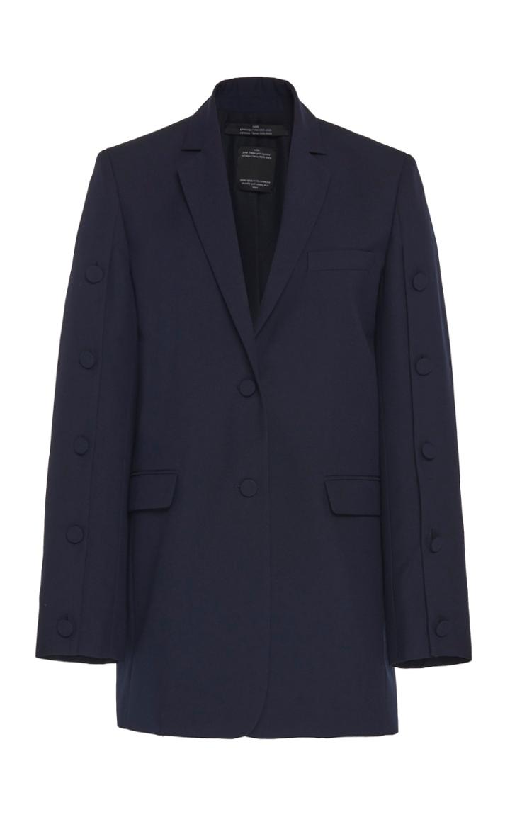 Rokh Button-accented Crepe Blazer