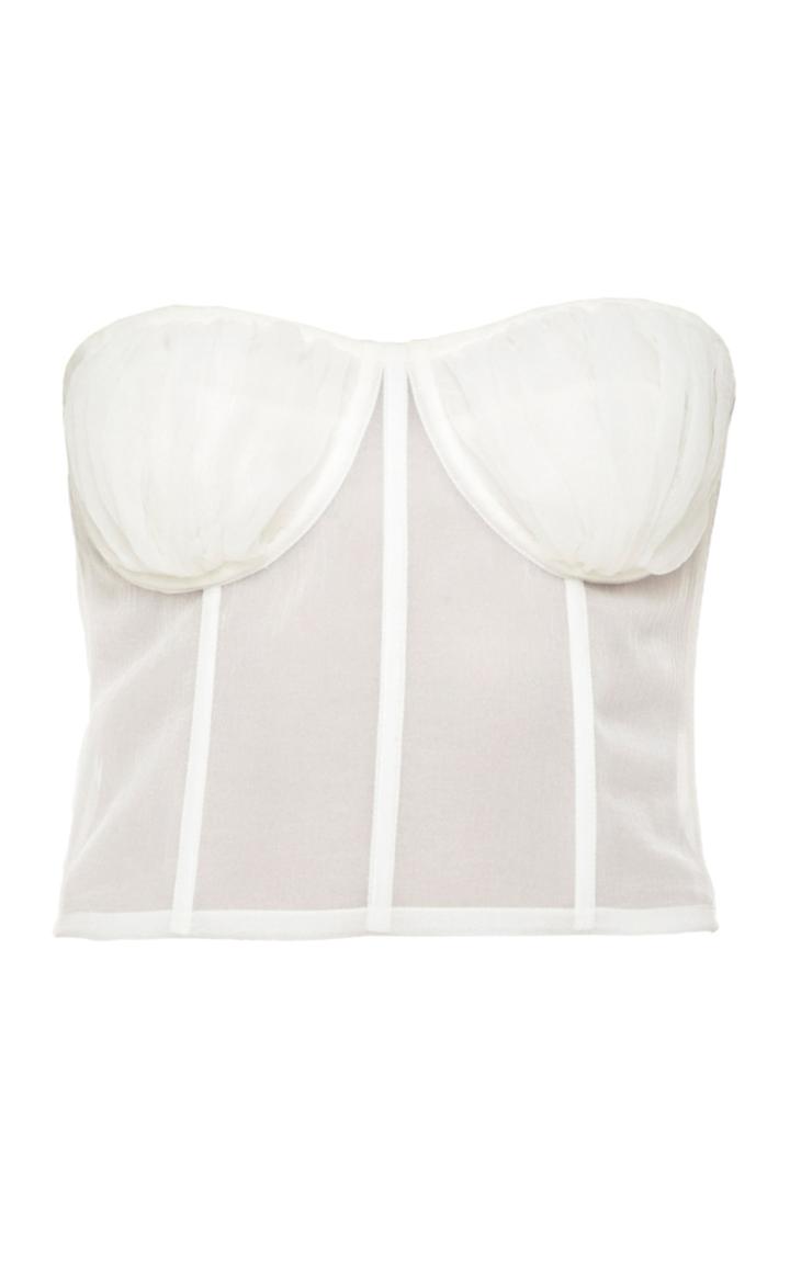 Moda Operandi Mach & Mach Strapless Organza Corset Top