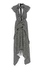 Proenza Schouler Tie-detailed Cut-out Printed Crepe Midi Dress Size: 0