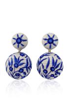 Rebecca De Ravenel Gold-tone And Silk-cord Clip Earrings