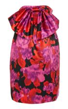 Richard Quinn Bow-embellished Floral-print Moire Mini Dress