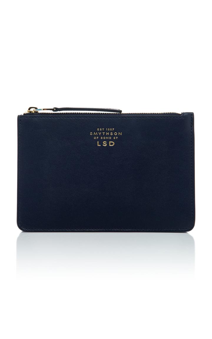 Smythson M'o Exclusive Monogrammable Bond Small Trouvel Pouch