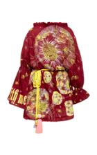 Yuliya Magdych Dandelion Embroidered Cotton Mini Dress