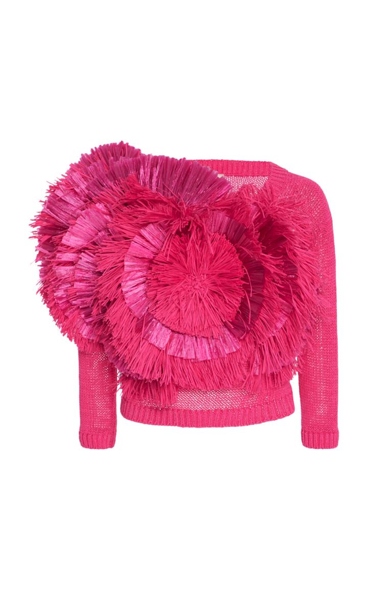 Delpozo Fringed Cotton Sweater