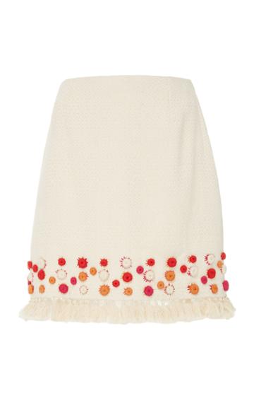 Escvdo Indian Embroidered Pom Skirt