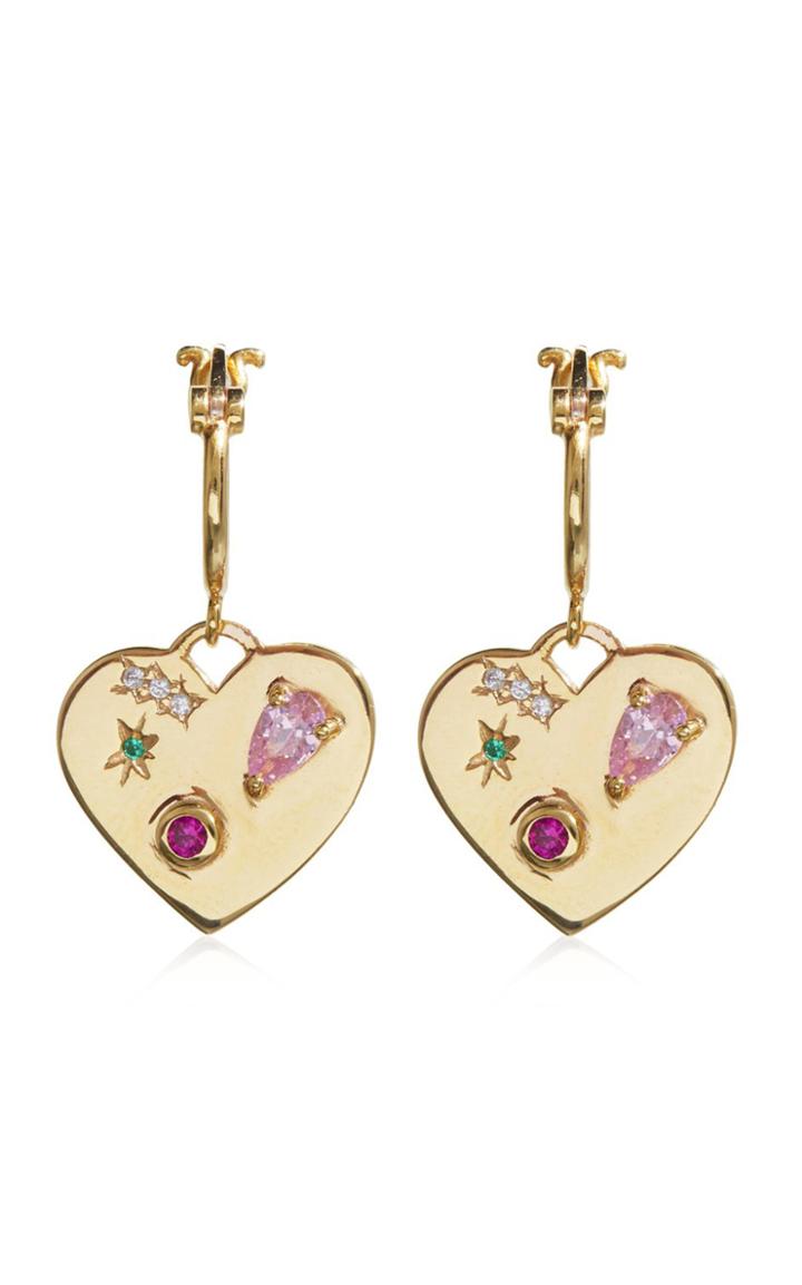Moda Operandi Scosha Gold-vermeil Night Market Heart Hoop Earrings