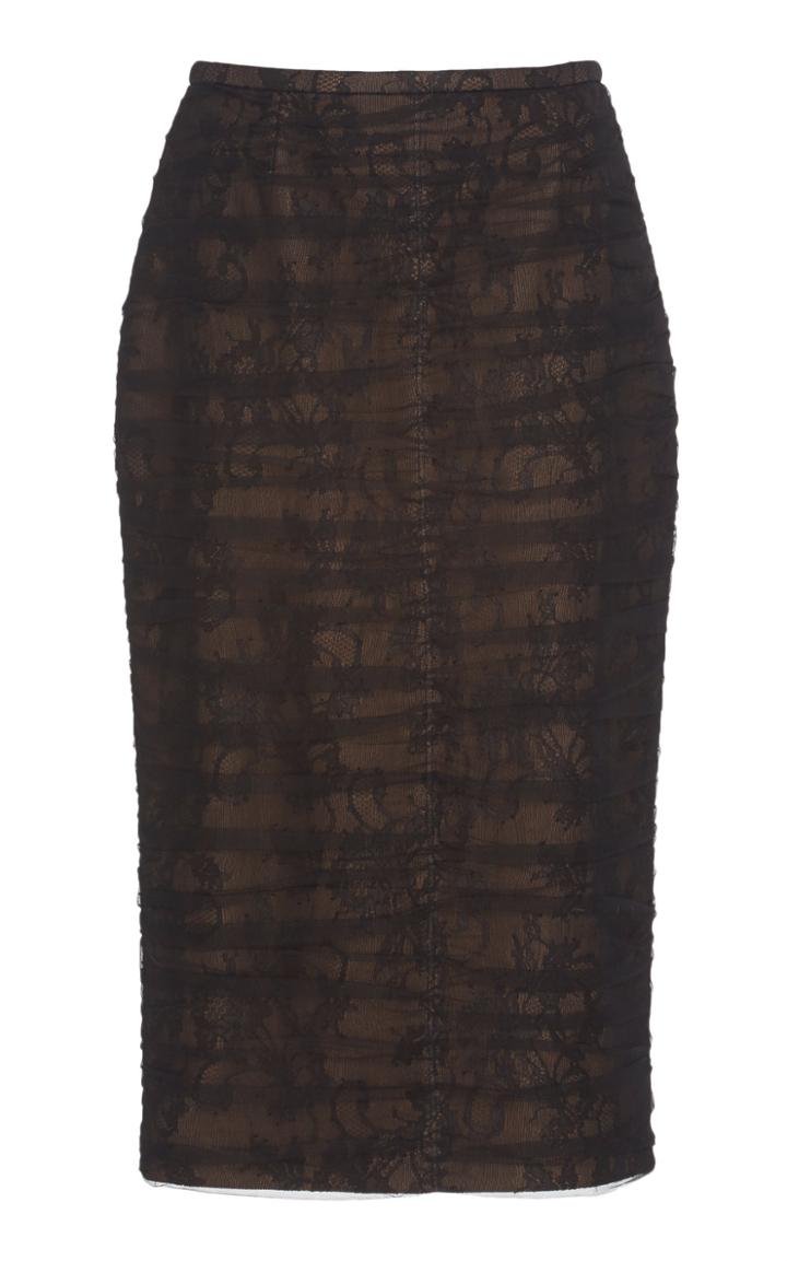 Rochas Chantilly Lace Pencil Skirt