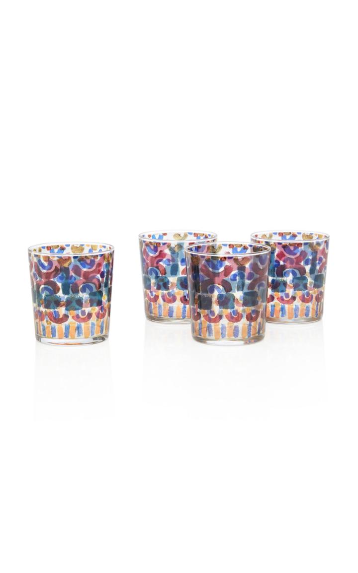 Le Botteghe Su Gologone Set-of-4 Multi-color Drinking Glasses