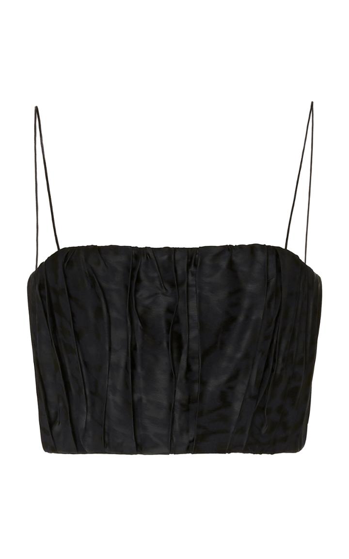 Acler Honor Gathered Square Neck Bralette Top