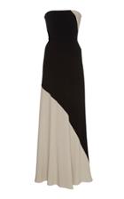 Noon By Noor Nashville Bias-stripe Strapless Gown