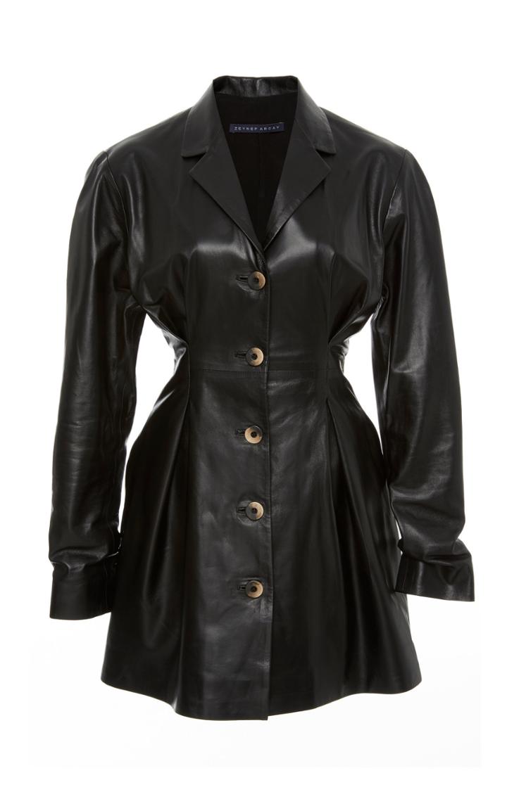 Zeynep Aray Leather Jacket Dress