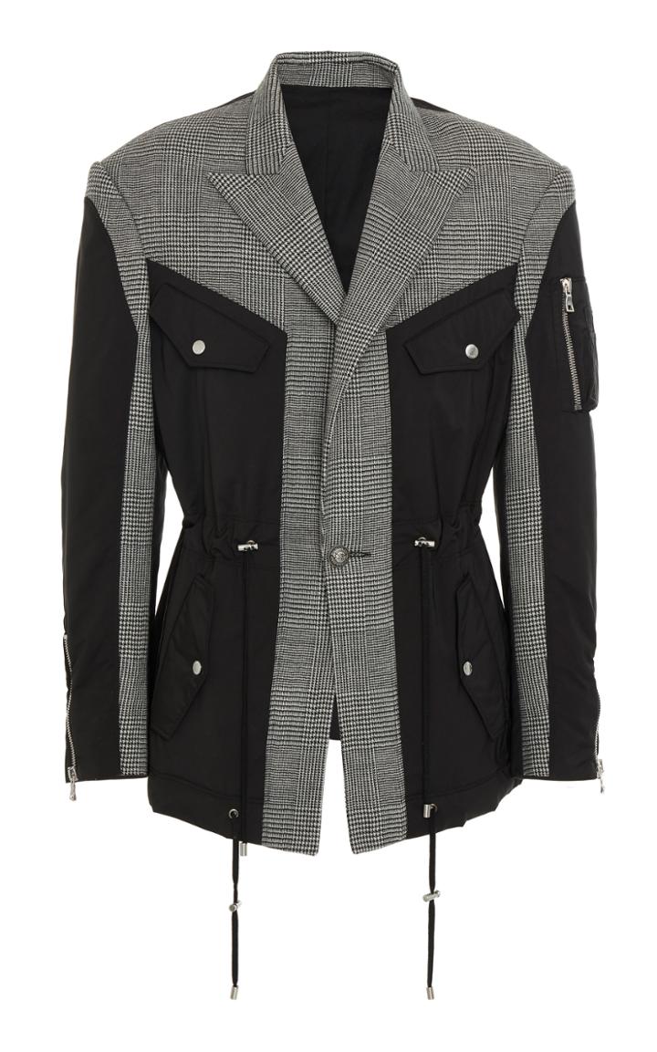 Balmain Prince Of Walles And Nylon Jacket