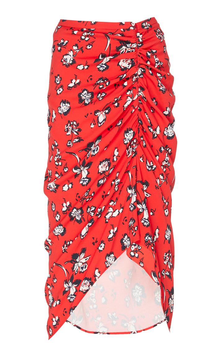 Veronica Beard Cheryl Printed Silk Skirt