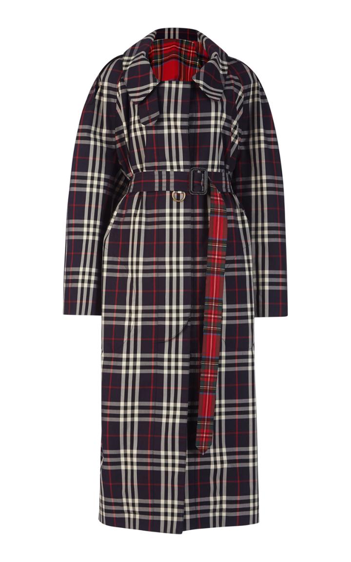 Burberry Tartan Cotton-gabardine Trench Coat