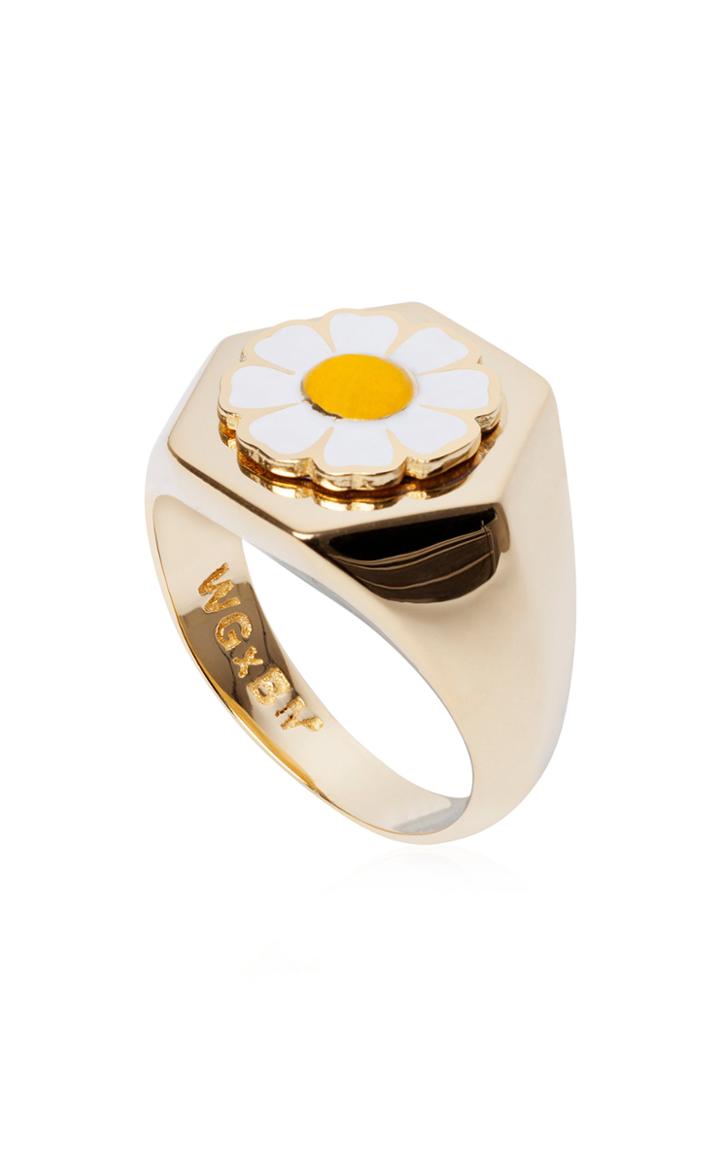 Moda Operandi Wilhelmina Garcia Gold-plated Daisy Signet Ring