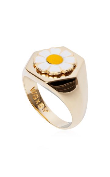 Moda Operandi Wilhelmina Garcia Gold-plated Daisy Signet Ring