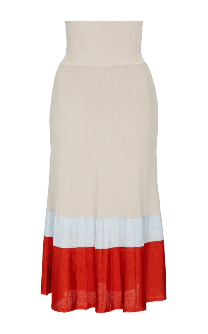 Pepa Pombo Ribbed Knee Length Skirt